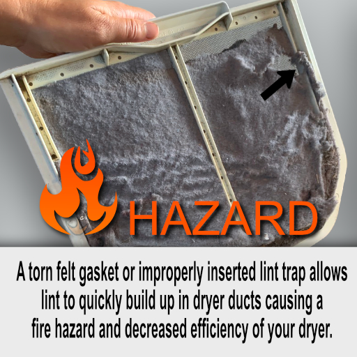 dryer vent cleaning hazards of ripped lint trap