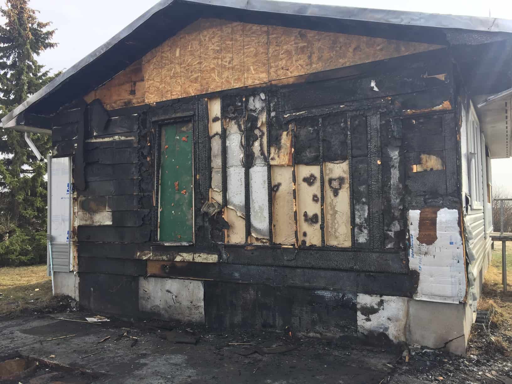 building fire damage to residential home