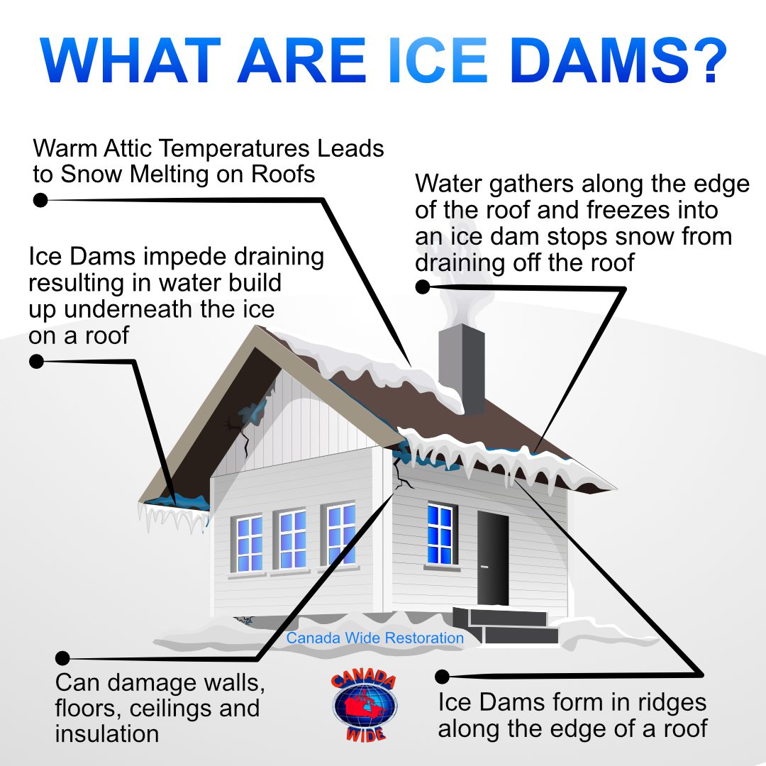 What are Ice Dams: Call Canada Wide Restoration in Regina